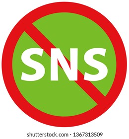 SNS prohibition mark.