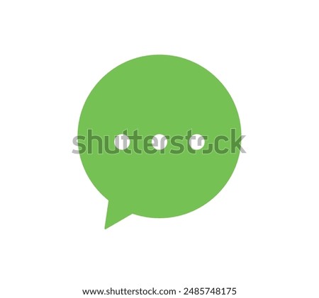SNS speech bubble icon with ellipsis (three dots)