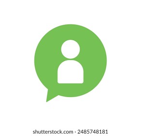 SNS speech bubble icon with a human figure