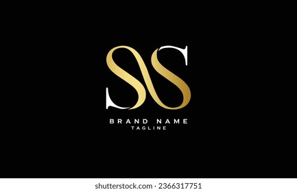 SNS, SSN, NSS, NSS, SNS, SSN, Abstraktes Anfangsbuchstabenalphabet Logo-Design