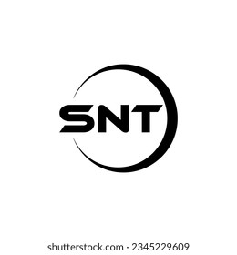 SNT letter logo design in illustrator. Vector logo, calligraphy designs for logo, Poster, Invitation, etc.