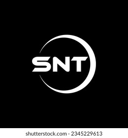 Diseño del logotipo de la letra SNT en el ilustrador. Logo vector, diseños de caligrafía para logotipo, afiche, invitación, etc.