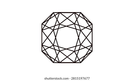 Snub cube, black isolated vector silhouette