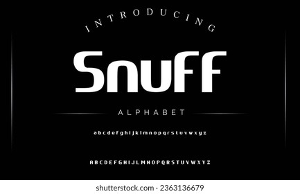Snuff Sport Modern Future bold Alphabet Font. Typography urban style fonts for technology, digital, movie logo bold style. vector illustration
