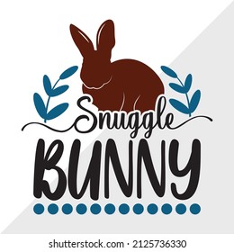 Snuggle Bunny Printable Vector Illustration