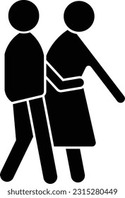 Einzigartiges Ehepaar Liebe fallen in Love Schlaf Glyph