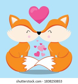 snuggle fox design vector illustration