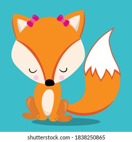 snuggle fox design vector illustration