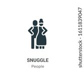 Snuggle glyph icon vector on white background. Flat vector snuggle icon symbol sign from modern people collection for mobile concept and web apps design.