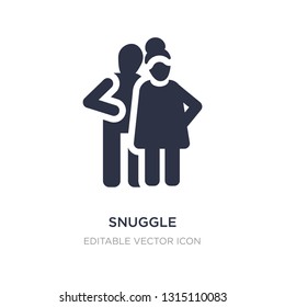 snuggle icon on white background. Simple element illustration from People concept. snuggle icon symbol design.