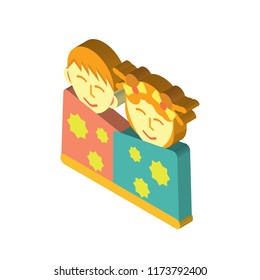 Snuggle isometric left top view 3D icon