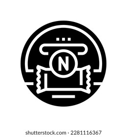 snus nicotine pouch glyph icon vector. snus nicotine pouch sign. isolated symbol illustration