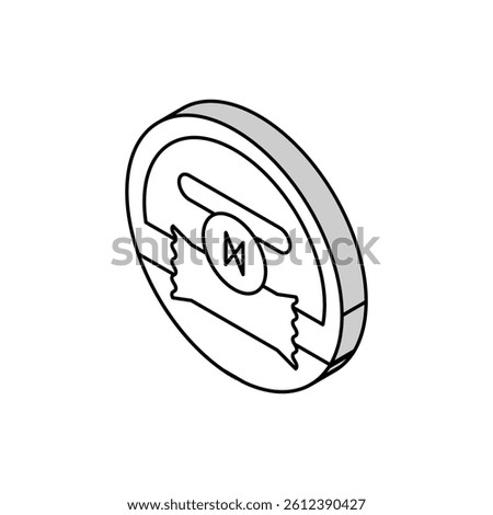 snus nicotine pouch isometric icon vector. snus nicotine pouch sign. isolated symbol illustration
