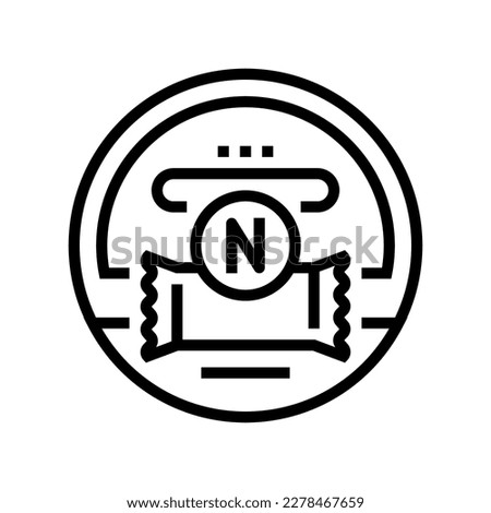 snus nicotine pouch line icon vector. snus nicotine pouch sign. isolated contour symbol black illustration