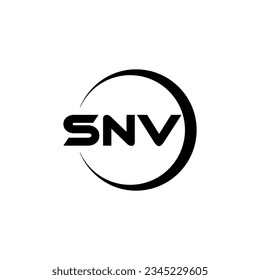 SNV letter logo design in illustrator. Vector logo, calligraphy designs for logo, Poster, Invitation, etc.