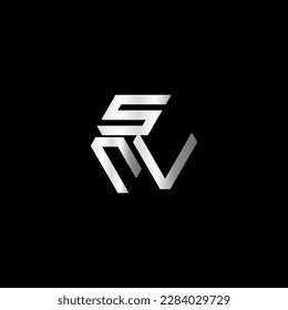 SNV Monogram Logo Design Vector