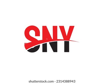 Letra SNY Ilustración del vector de diseño del logotipo inicial