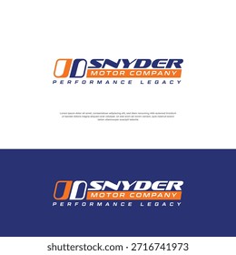 Snyder motorbuchstabe sd abstrakte logo design