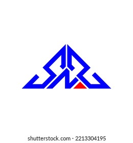 SNZ letter logo creative design with vector graphic, SNZ simple and modern logo in triangle shape.