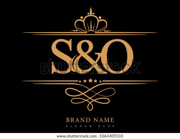 Initial Logo Ampersand Initial Logo Gold Stock Vector Royalty Free