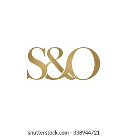 S&O Initial logo. Ampersand monogram golden logo