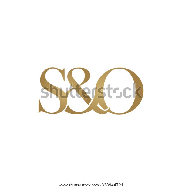 Initial Logo Ampersand Monogram Golden Logo Stock Vector Royalty Free