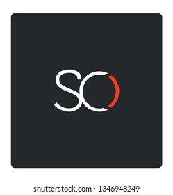 S&O joint logo line letter logo template