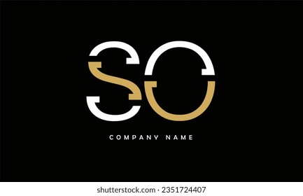 SO, OS Abstract Letters Logo Monogram