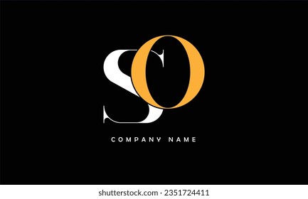 SO, OS Abstract Letters Logo Monogram