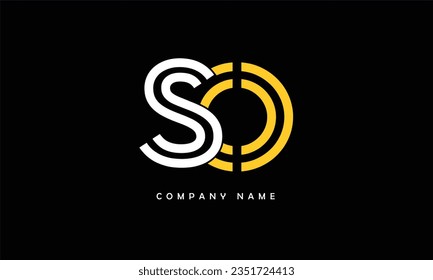 SO, OS Abstract Letters Logo Monogram