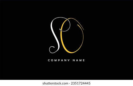 SO, OS Abstract Letters Logo Monogram