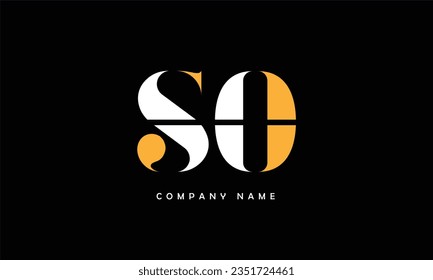 SO, OS Abstract Letters Logo Monogram