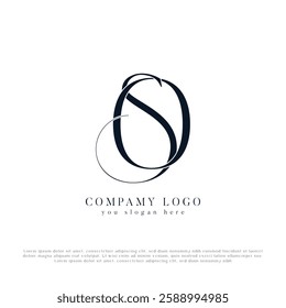 SO, OS,  abstract letters logo monogram