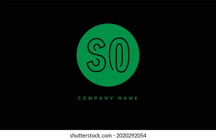 SO, OS Alphabets Letters Logo Monogram