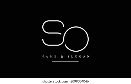 SO, OS, S, O abstract letters logo monogram