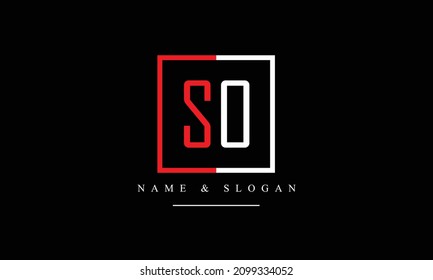 SO, OS, S, O abstract letters logo monogram