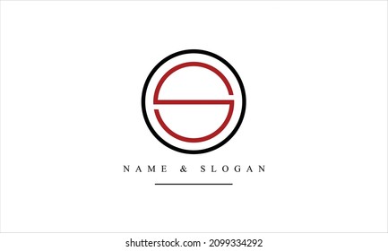 SO, OS, S, O abstract letters logo monogram