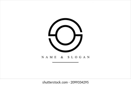 SO, OS, S, O abstract letters logo monogram