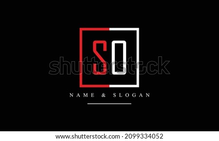 SO, OS, S, O abstract letters logo monogram