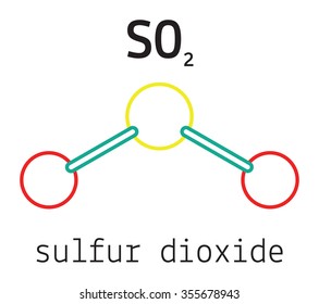 SO2 sulfur dioxide 3d molecule isolated on white