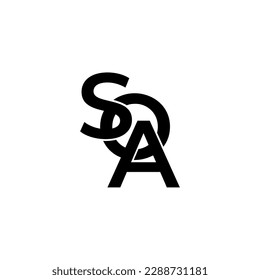 SOA initial letter monogram logo