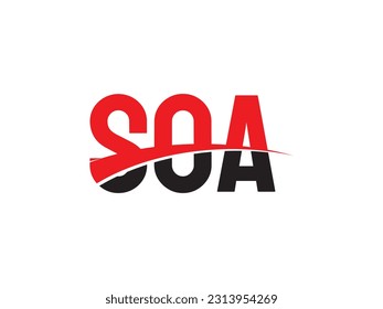 SOA Letter Initial Logo Design Vector Illustration