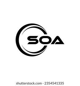 SOA Logo Design, Inspiration for a Unique Identity. Modern Elegance and Creative Design. Watermark Your Success with the Striking this Logo.