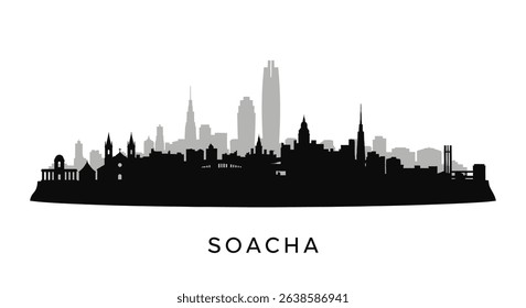 Soacha Colombia Skyline Silhouette. (1)