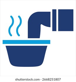 Flaches blaues Symbol, Vektorgrafik