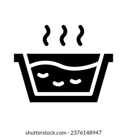 soak glyph icon illustration vector graphic. Simple element illustration vector graphic, suitable for app, websites, and presentations isolated on white background