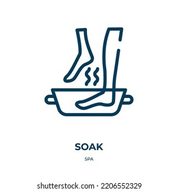 Icono de soplo. Ilustración vectorial lineal de la colección spa. Vector de icono de oscurecimiento de contorno. Símbolo de línea delgada para uso en aplicaciones web y móviles, logotipo, medios impresos.