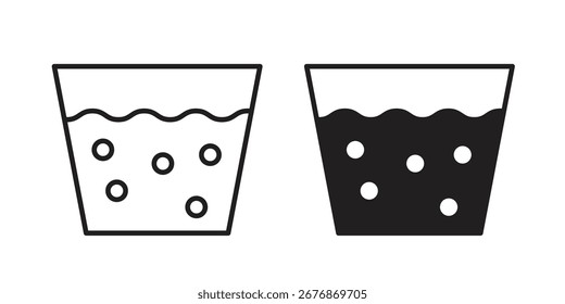 Soak icon on white background. icon set in black outline and fill