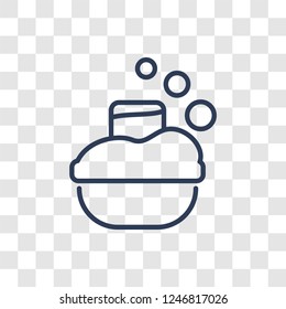 Soak icon. Trendy linear Soak logo concept on transparent background from cleaning collection