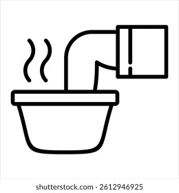 Soak Line Icon Vector Illustration